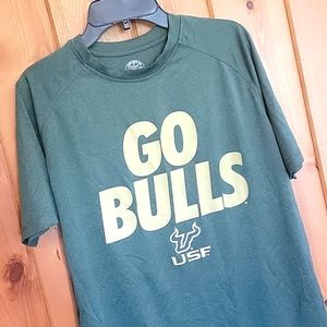 BULLS 🐂 University Of South Florida USF quick Dry Shirt Athletic T Football